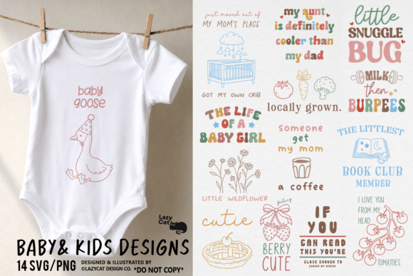 Download Baby &amp; Kids Funny Cute SVG PNG Bundle - Kid Collection