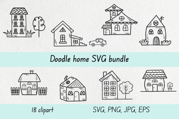 Download Doodle Home SVG Bundle - Home svg bundle Collection