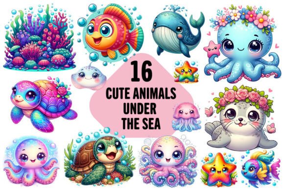 Download Cute Sea Animals Clipart Bundle - Premium Resources
